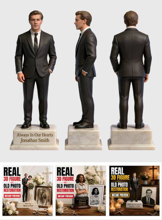 Bring The Memories Back, Old Photo Restoration - Personalized Memorial Premium 3D Figurine