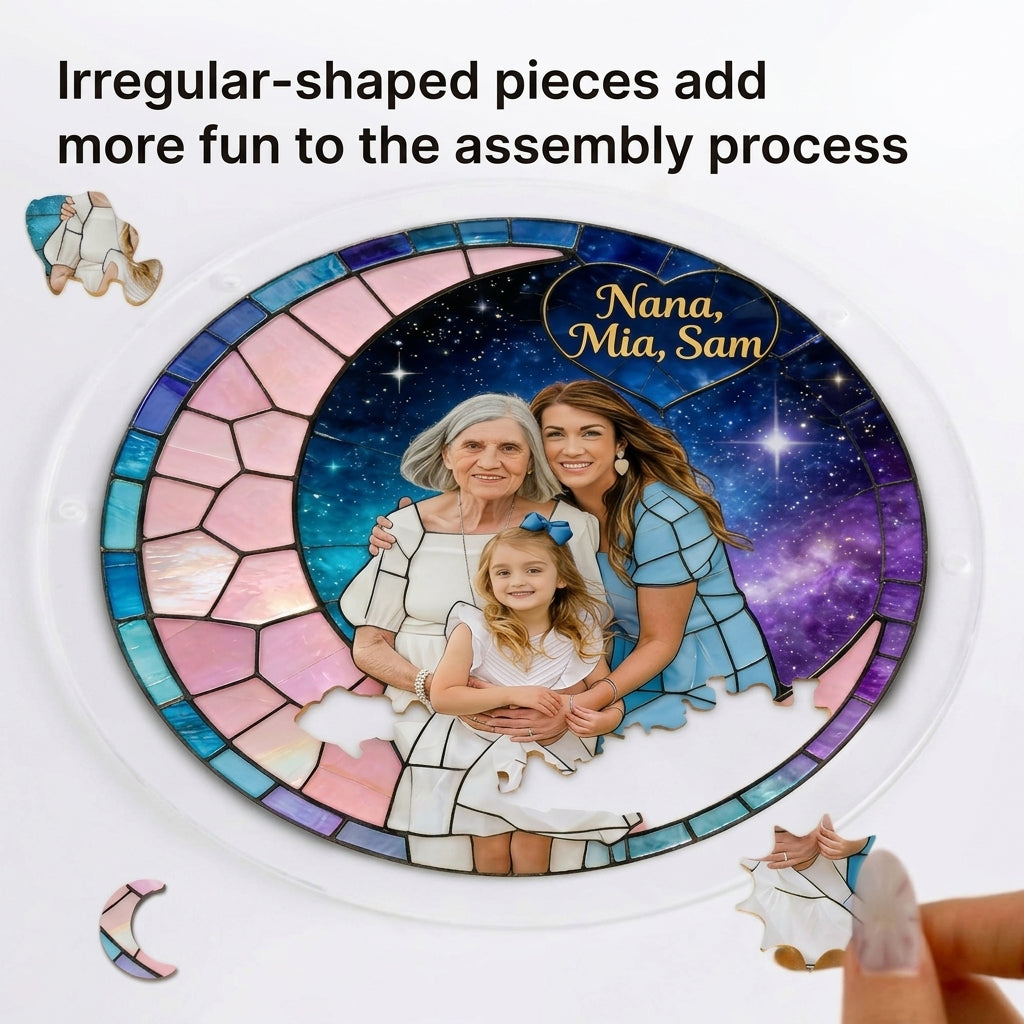 Best Mom Ever - Personalized Mother Acrylic Puzzle Suncatcher