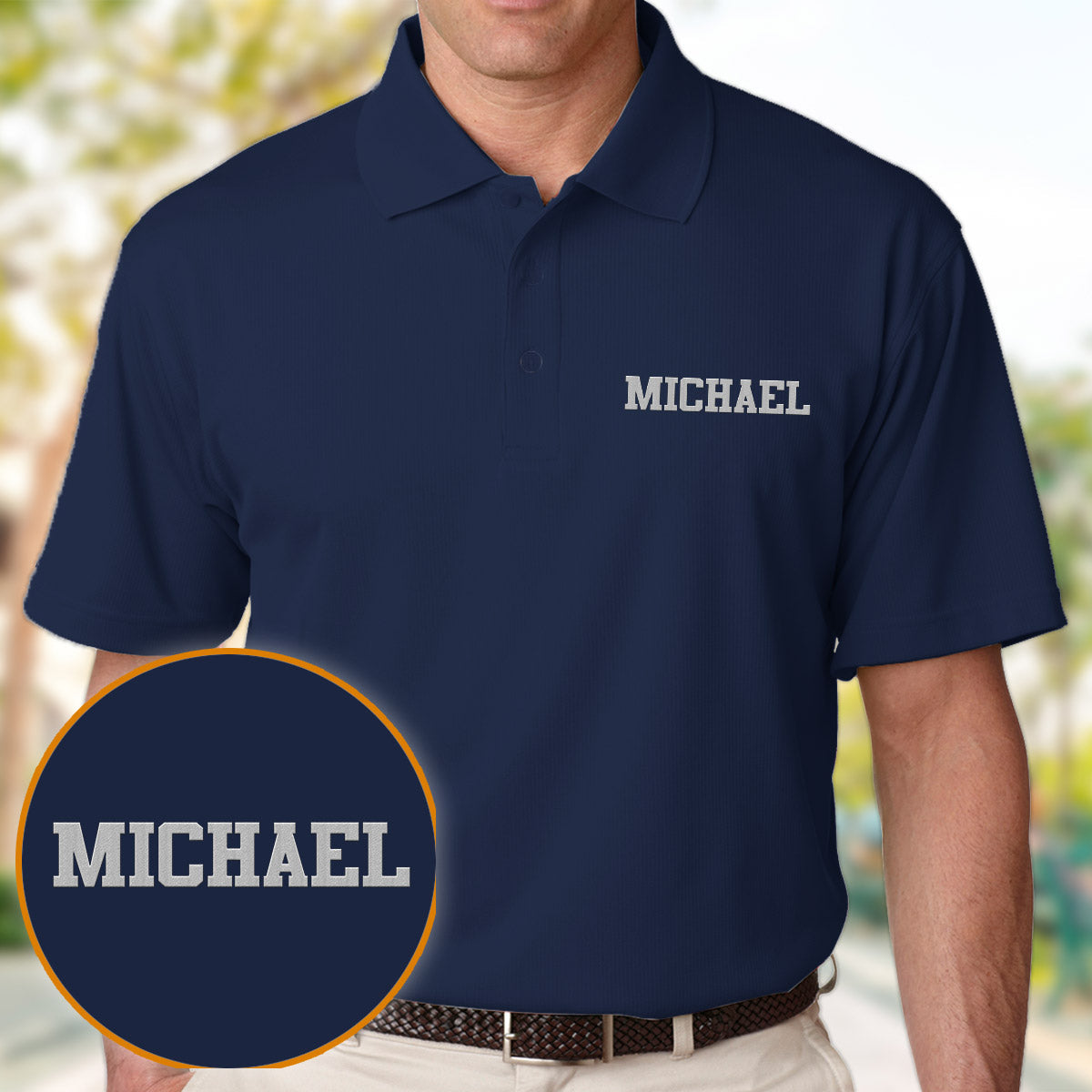 Custom Name - Personalized Uncle Embroidered Polo Shirt
