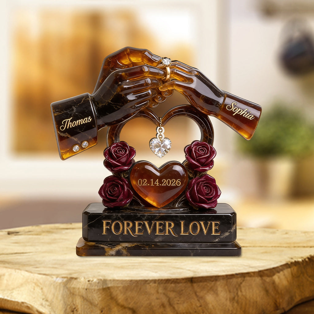 Forever Love - Personalized Couple Custom Shaped Acrylic Plaque