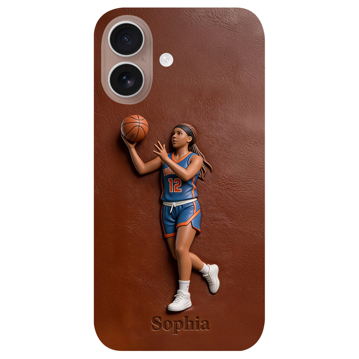 Love Basketball - Personalized Basketball Leather Phone Case
