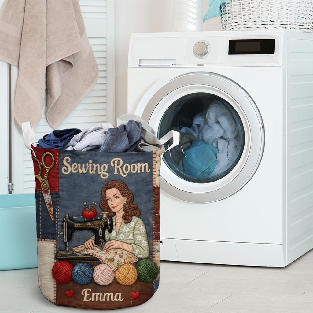Custom Any Photo Perfect Basket For Sewing Lovers - Personalized Sewing Storage Basket