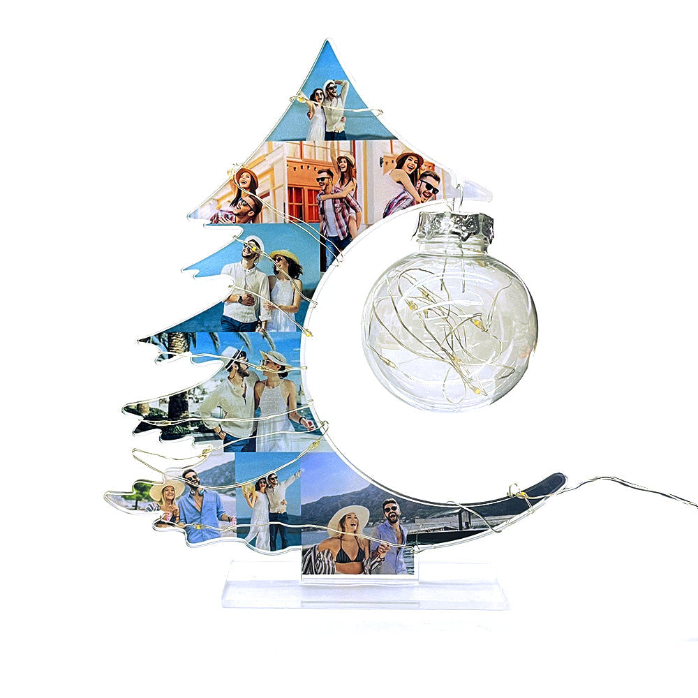 Any Name Christmas Tree - Personalized Any Photo Lamp
