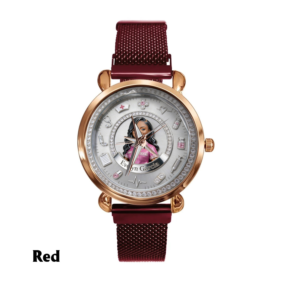 Custom Any Photo - Personalized Nurse Women Hand Watch