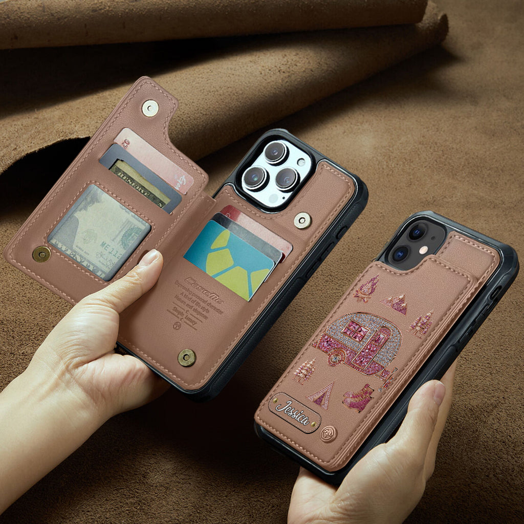 Love Camping - Personalized Camping Wallet Phone Case