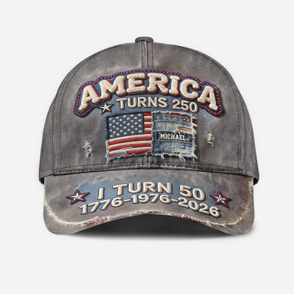 Birthday Patriotic 4th of July Gift - Personalized Birthday Classic Cap