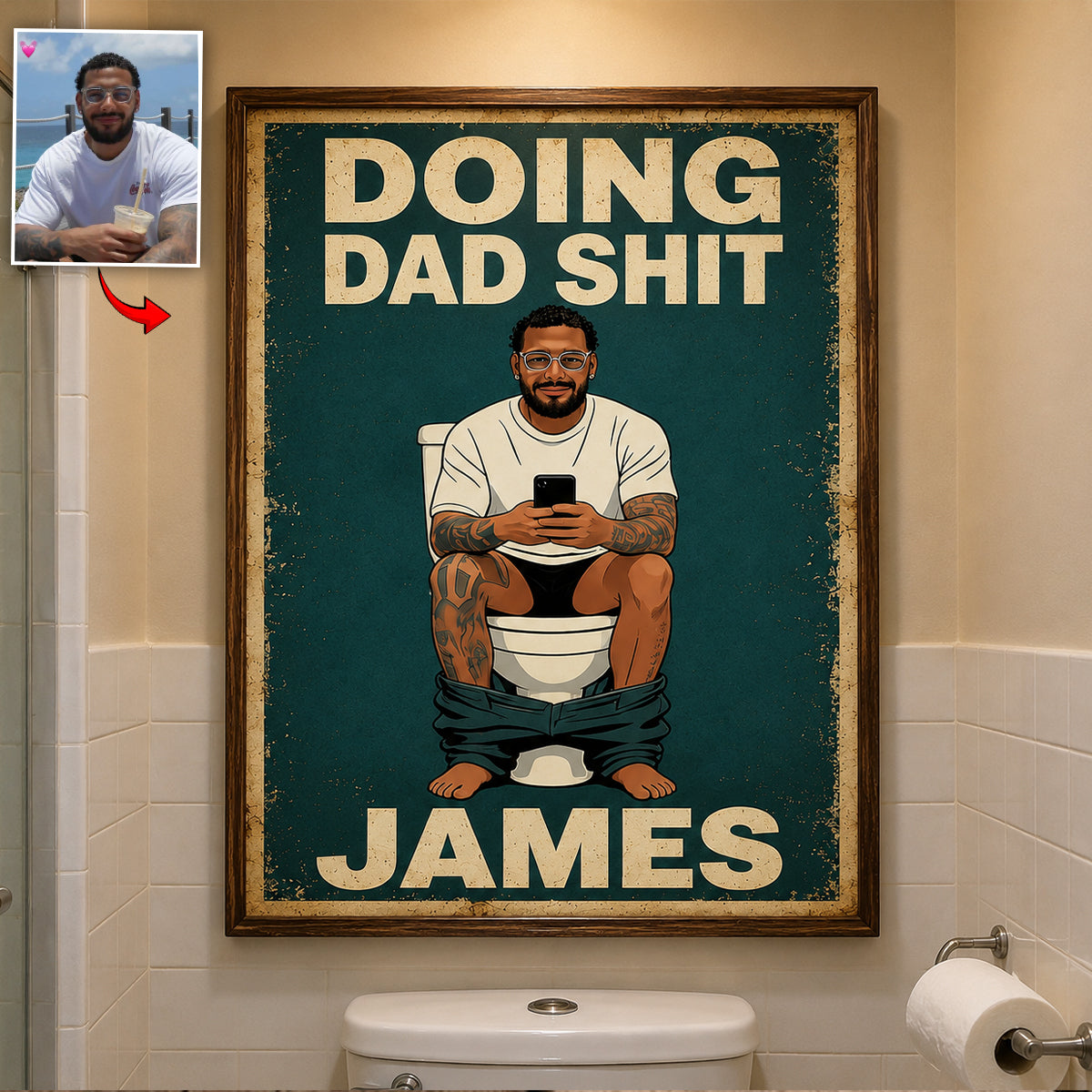 Best Time Of Day - Personalized Father Canvas And Poster