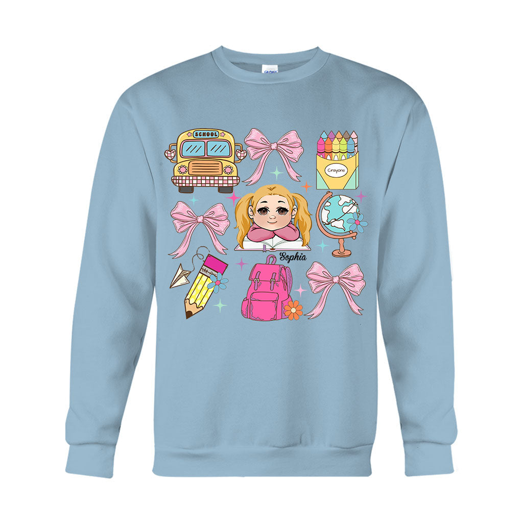 Back to School Coquette - Personalized Kid T-shirt And Hoodie