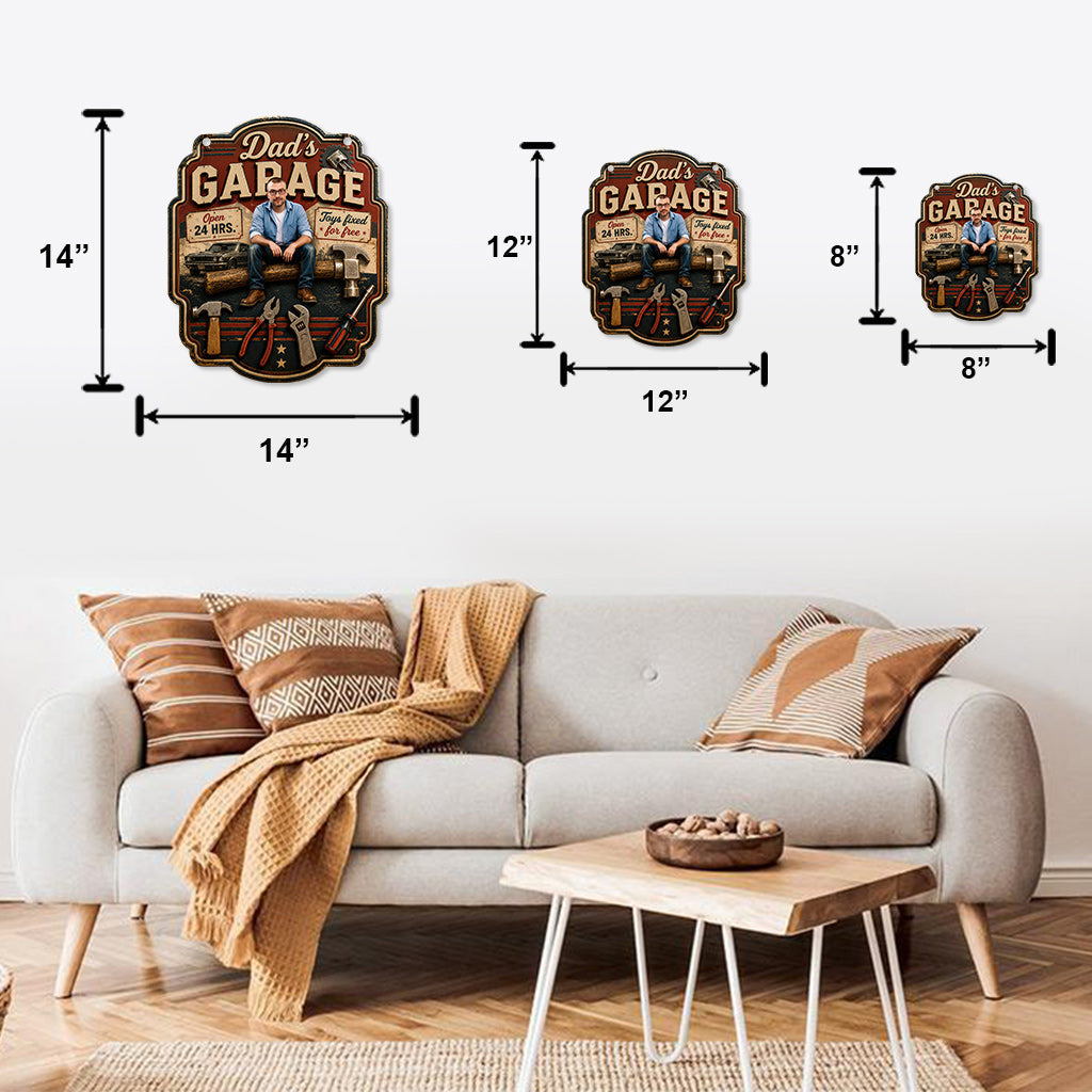 Dad's Garage - Personalized Father Cut Metal Sign