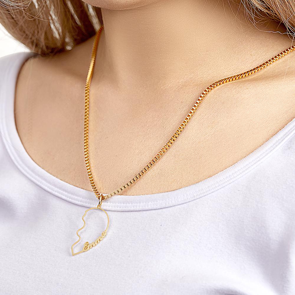 Any Name Heart - Personalized Couple Name Heart Necklace
