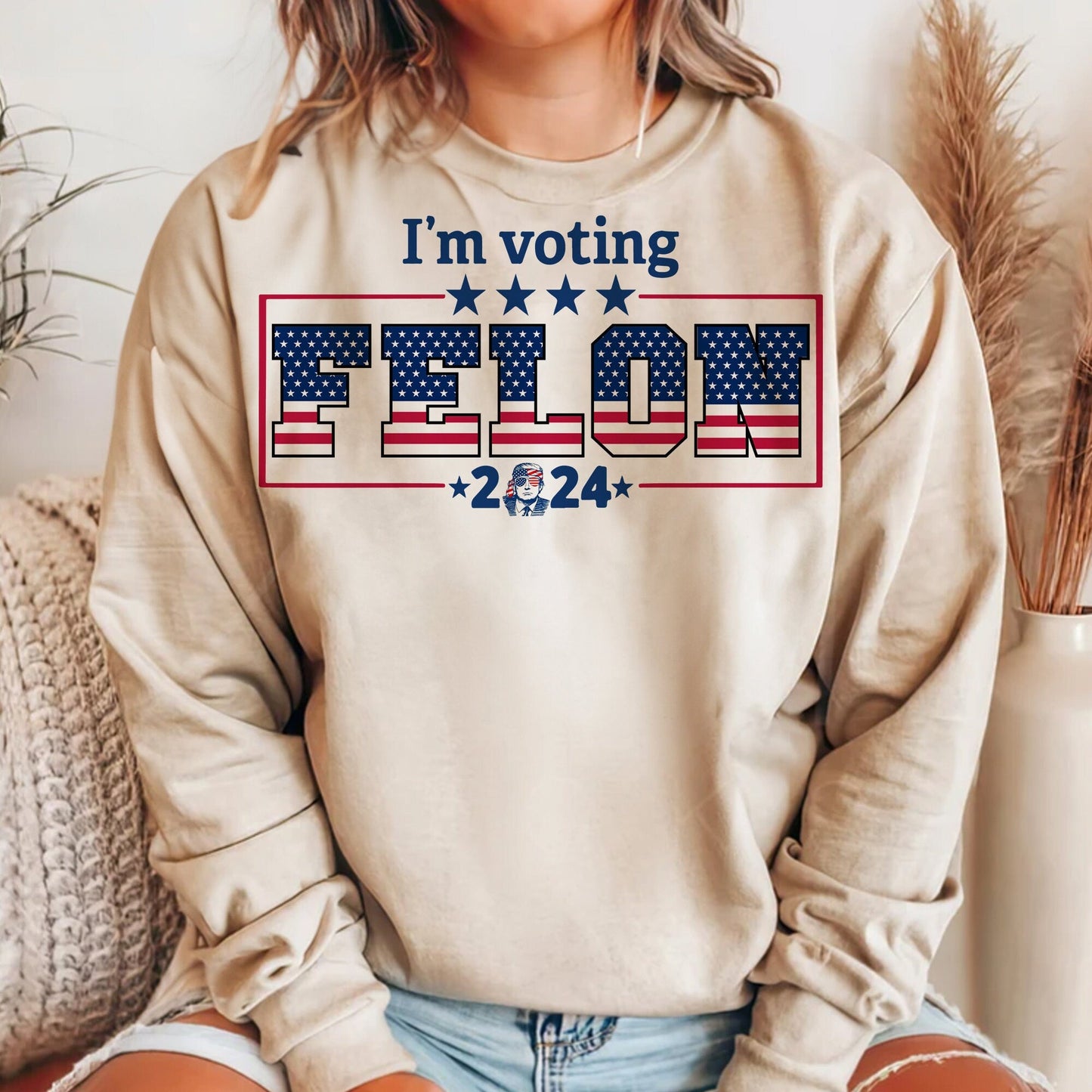 I'm Voting FeI0n In 2024 T-Shirt, Trump 2024 Shirt, FeI0n 2024 Shirt, , Trump Flag 2024 Shirt, Trump Face Shirt T-shirt & Hoodie