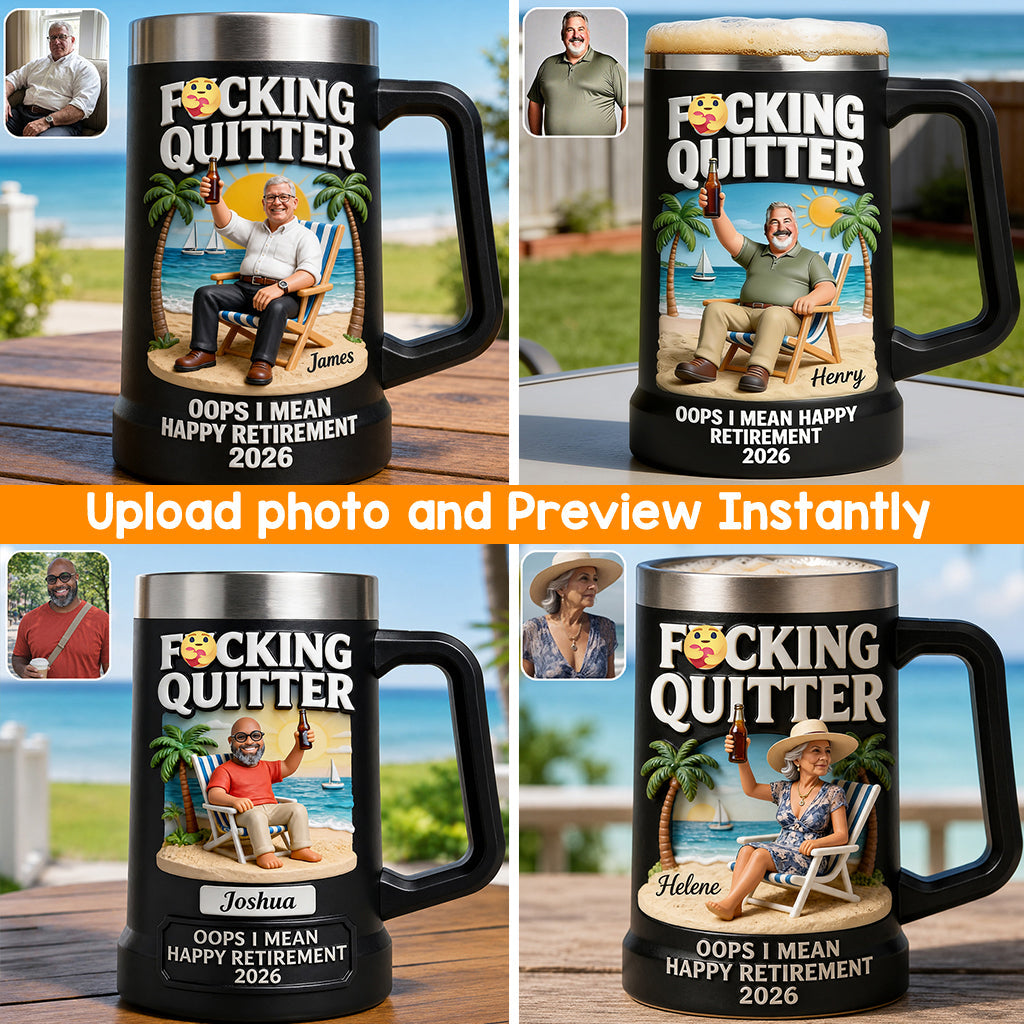 Happy Retirement - Personalized Retired Beer Stein
