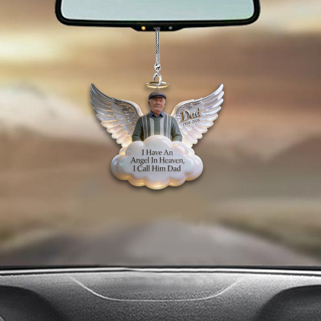 Angel Wing - Personalized Memorial Car Ornament