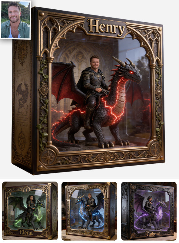 Flying With Dragon - Personalized Dragon Custom Shaped Acrylic Plaque