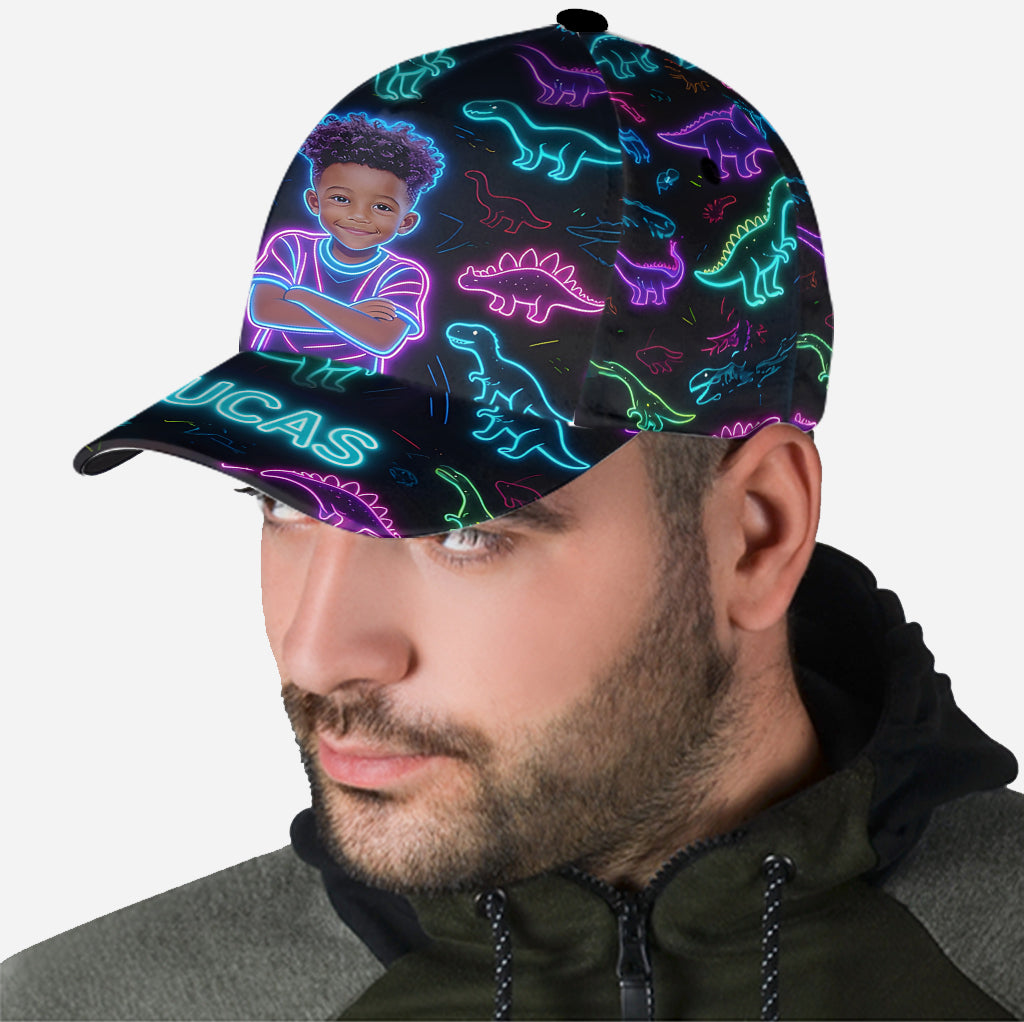 Dinosaur Pattern Custom From Photo - Personalized Kid Classic Cap