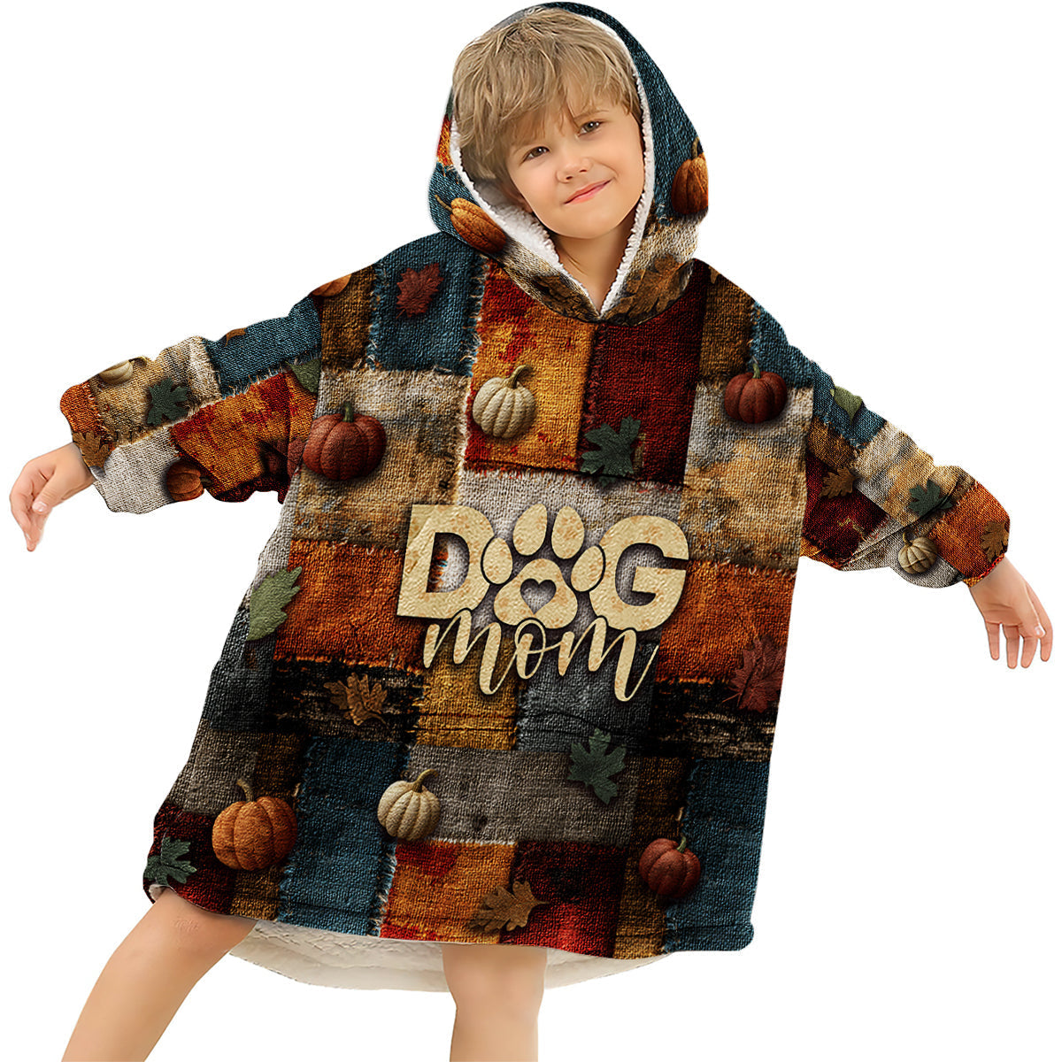 Dog Mom - Personalized Dog Blanket Hoodie