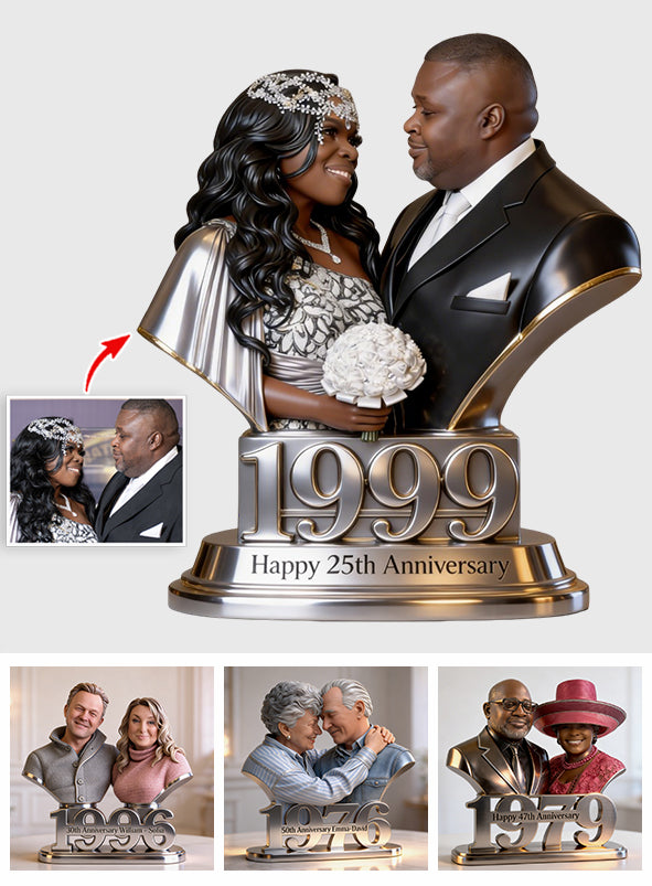 Happy Anniversary I Love You - Personalized Couple Custom Shaped Acrylic Plaque