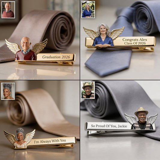 I'm Always With You - Personalized Memorial Tie Clip