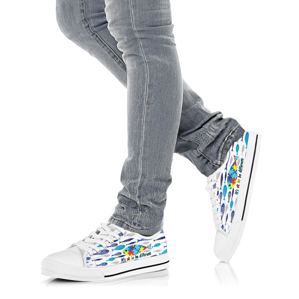 It's Ok To Be Different Autism Awareness Low Top Shoes 0622