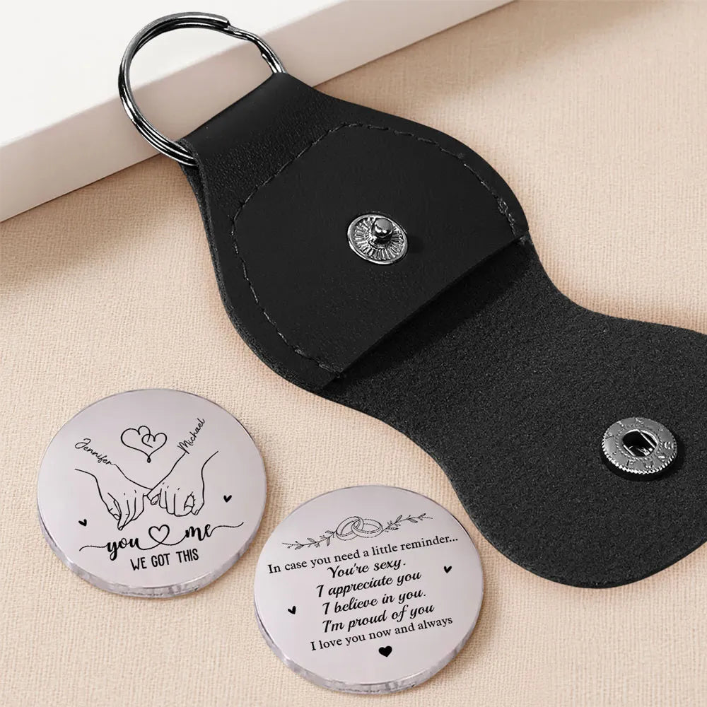 Pocket Hug Keychain with Love Messages – Sentimental Keepsake & Perfect Gift for Couples