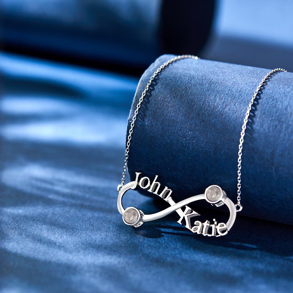 Gift for who lost a loved one - Personalized Infinity Symbol Engraved Charm