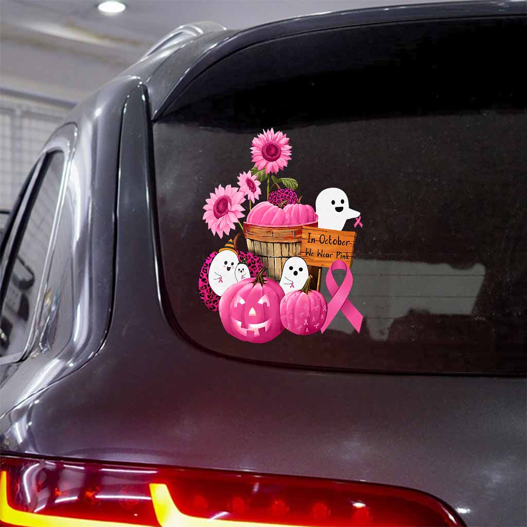 In October - Breast Cancer Awareness Decal Full