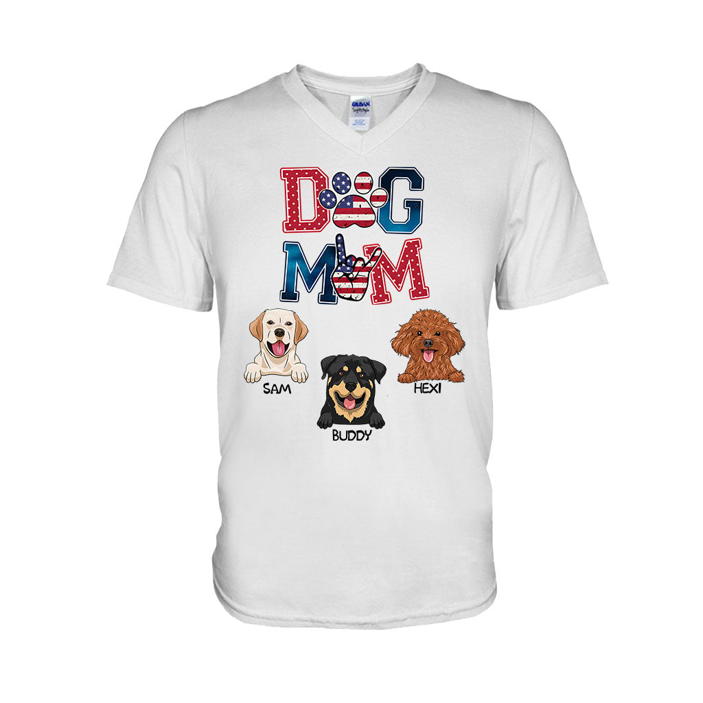 American Dog Mom - Personalized Dog T-shirt & Hoodie