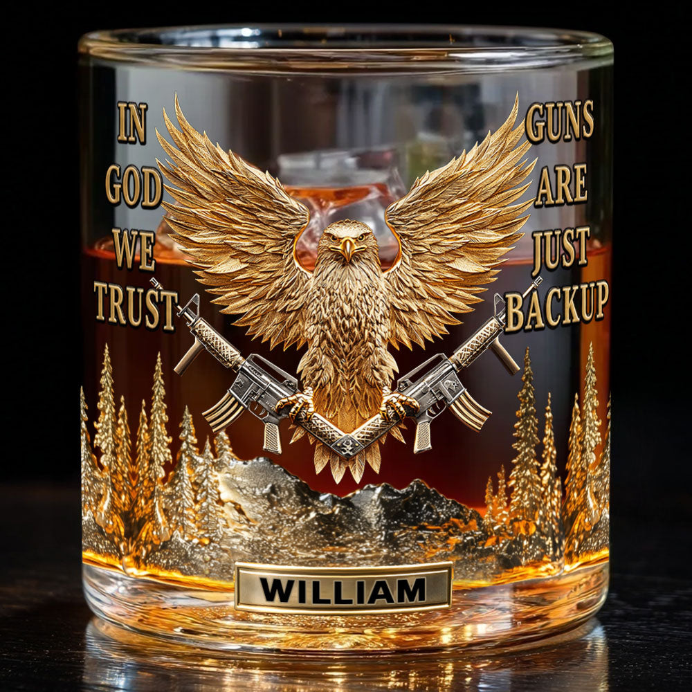In God We Trust - Personalized Christian Whiskey Glass