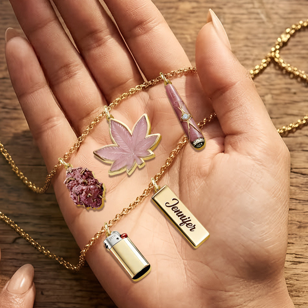 Feeling Dope - Personalized Weed Earrings & Pendants Necklace