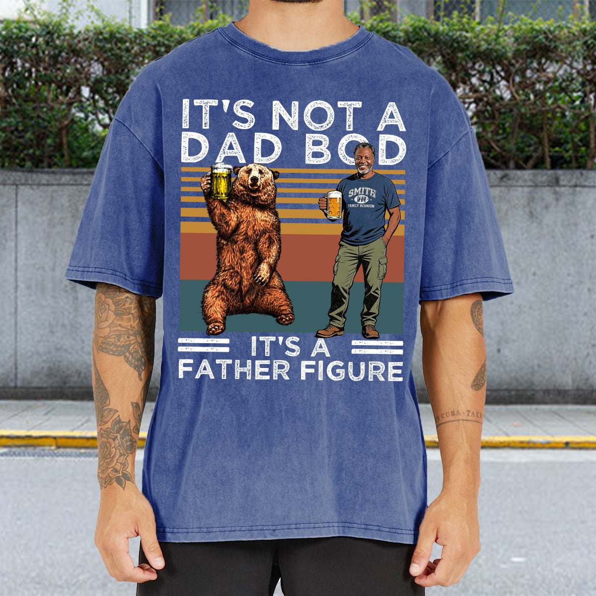 It's Not A Dad Bod Beer Bear - Personalized Father Wash T-Shirt