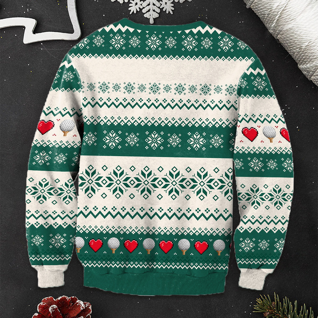 Driving Home For Christmas - Personalized Golf Ugly Sweater