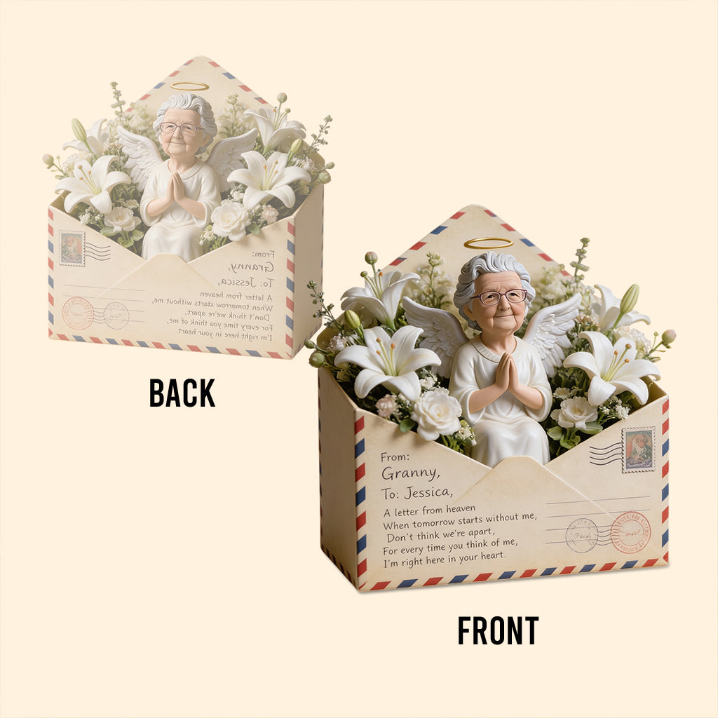 A Letter From Heaven - Personalized Memorial Custom Shaped Acrylic Plaque