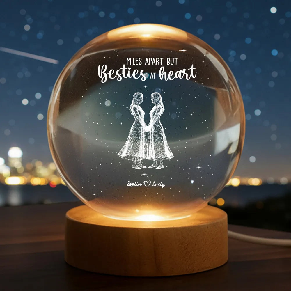 You Are the Sister I Got to Choose Globe Lamp, Personalized Best Friend Sister Gift, Cozy Glow Bedroom Decor