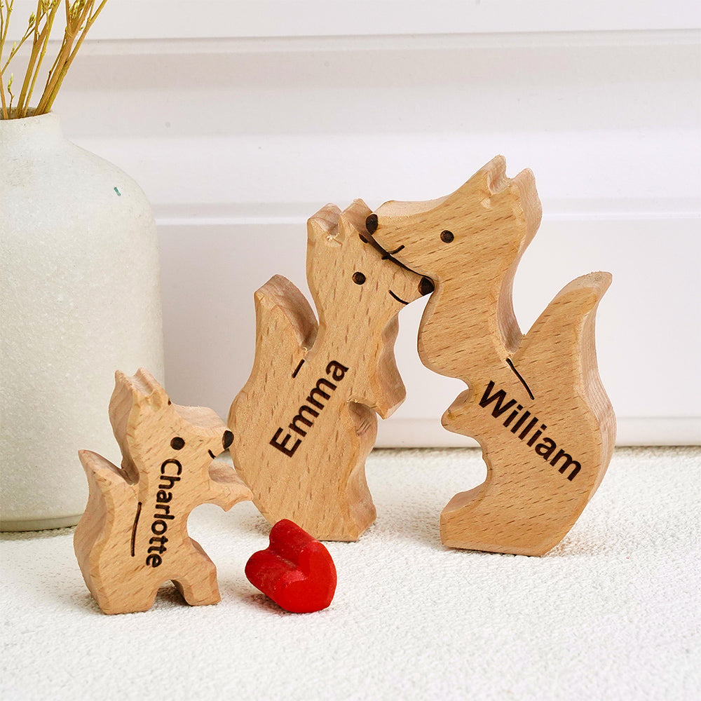 Fox Family - Personalized Family Wooden Puzzle