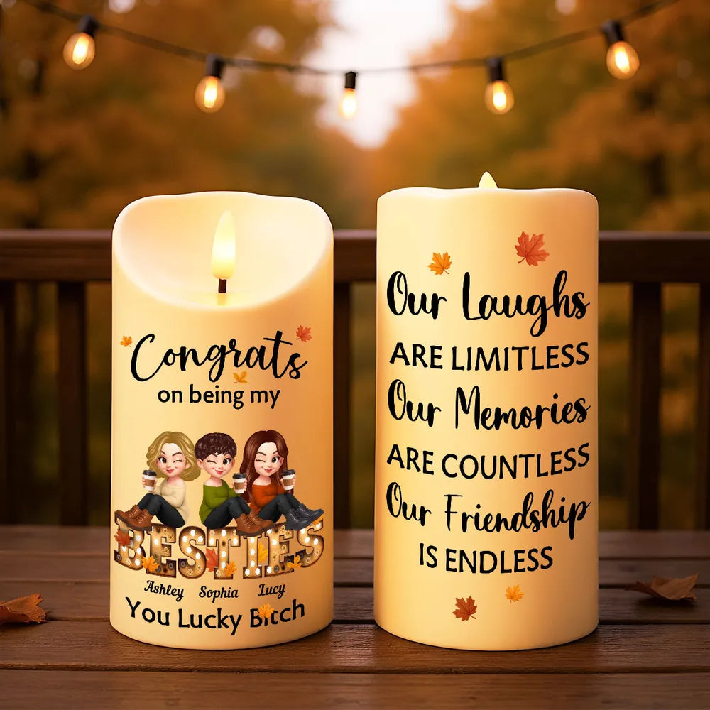 Acrylic Ornament with Coffee Besties Design, Autumn Holiday Tree Décor, Perfect Friendship Gift