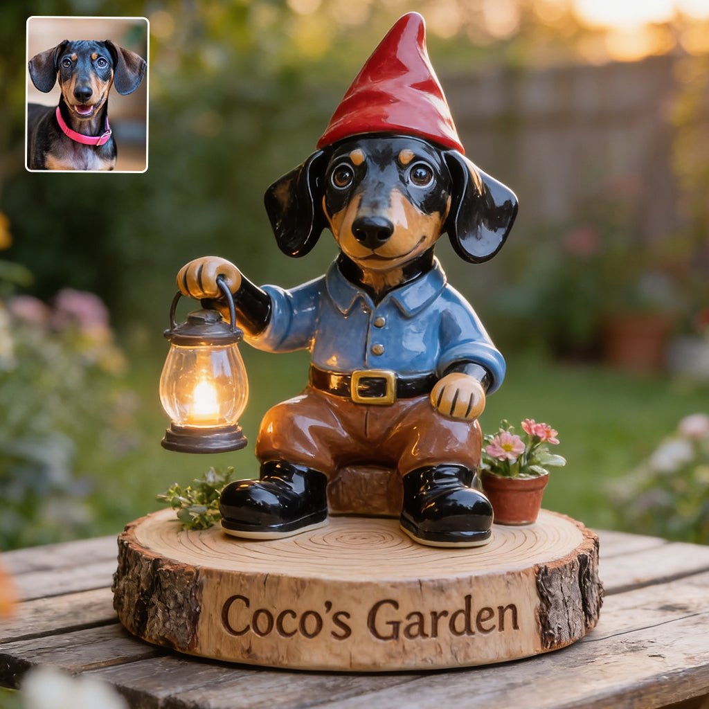 Garden Guardian - Personalized Dog Solar Acrylic Light