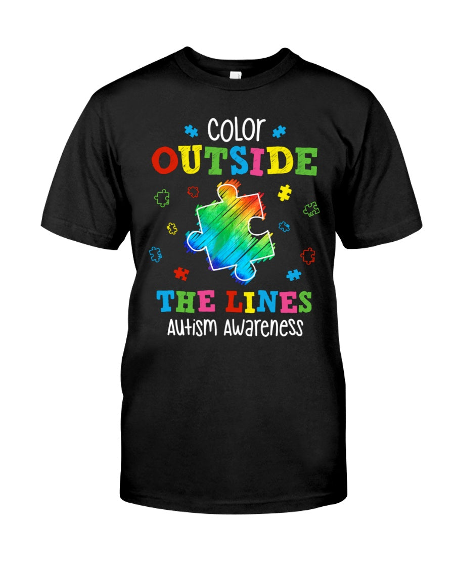 Color Outside The Light - Autism Awareness T-shirt and Hoodie 0921