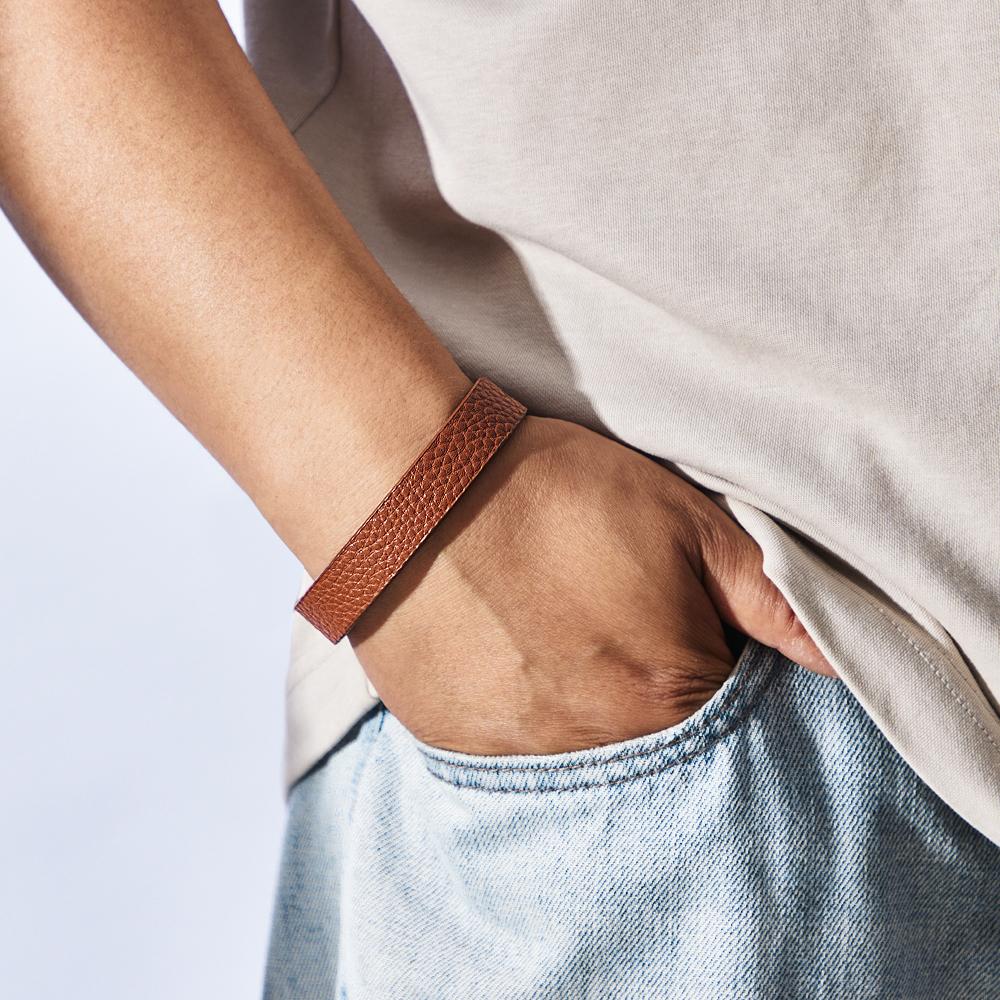 Any Destination - Personalized Genuine Leather Bracelet