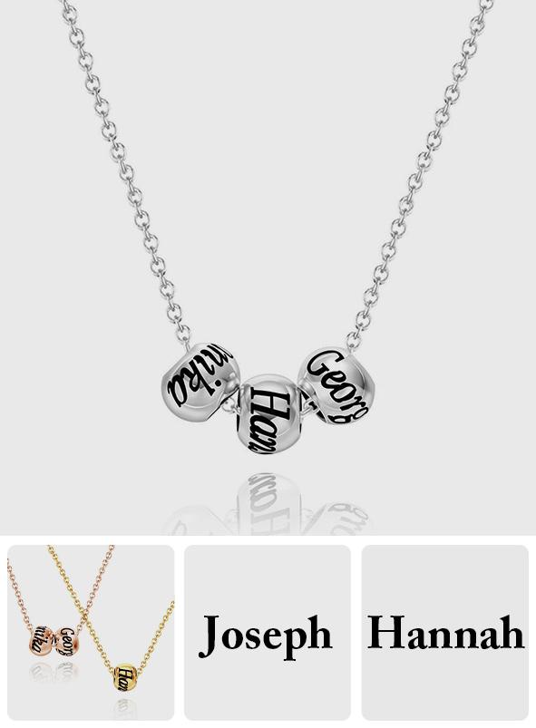 Engraved Necklace Optional Bead Charm Optional Bead Charm - gift for who lost a loved one - Personalized Necklace