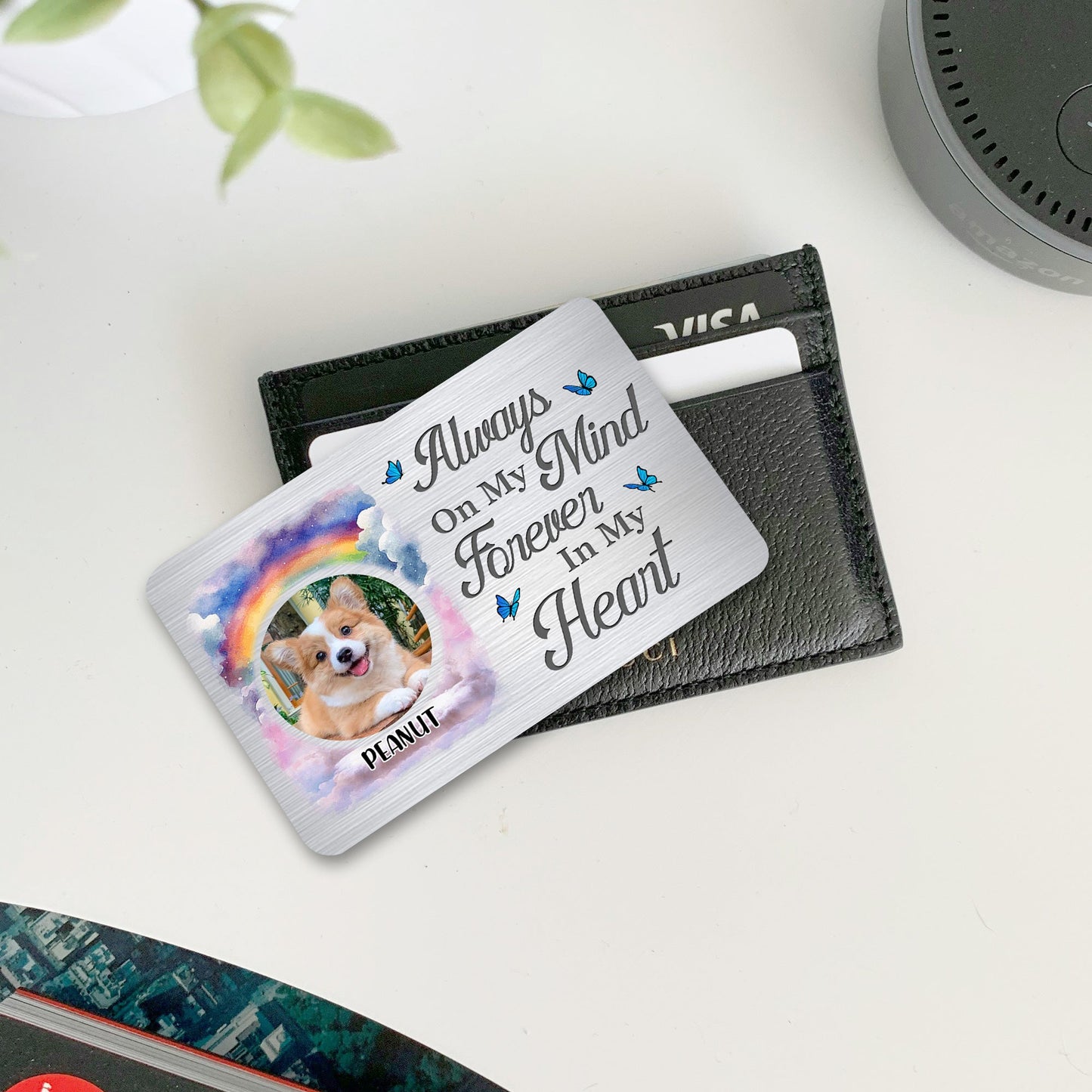 Pet Memorial Metal Wallet Card – Personalized Design to Cherish Eternal Love for Pets