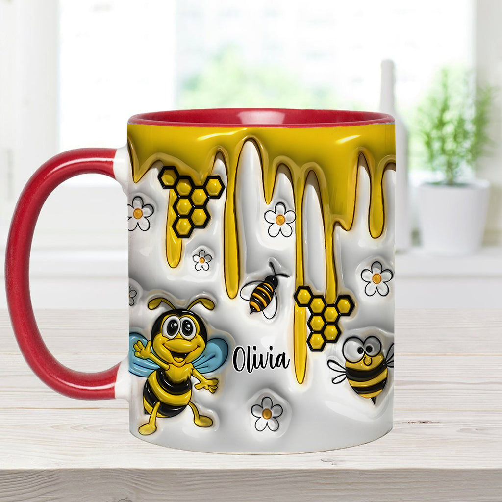 Cute Bees - Personalized Bee Accent Mug