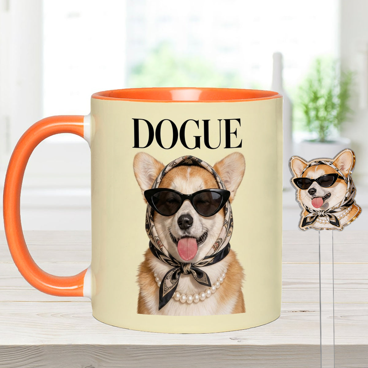 Funny Dog Lovers Gift - Personalized Dog Set Accent Mug with Acrylic Stirrers