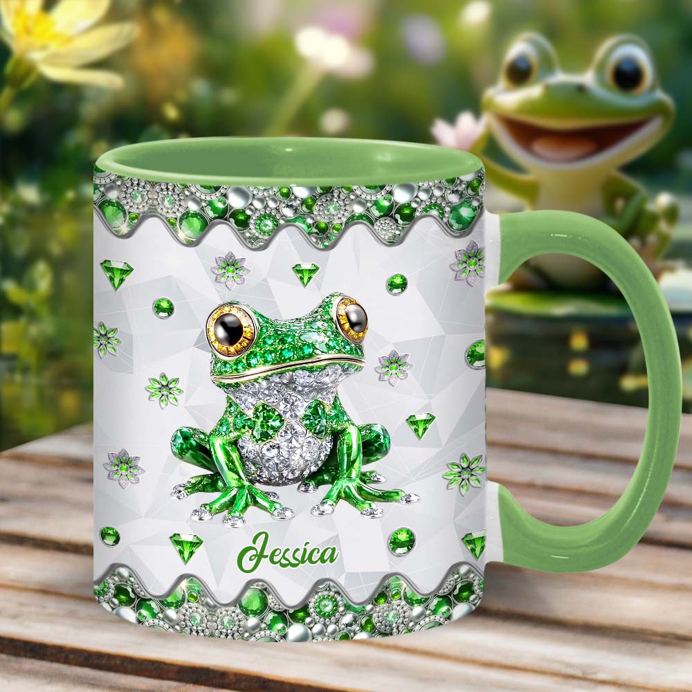 Just A Girl Who Loves Frogs - Personalized Frog Accent Mug