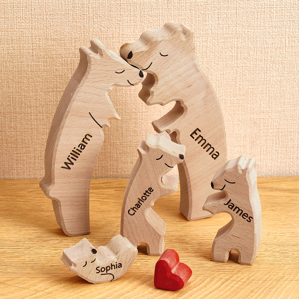 Bear Family - Personalized Family Wooden Puzzle