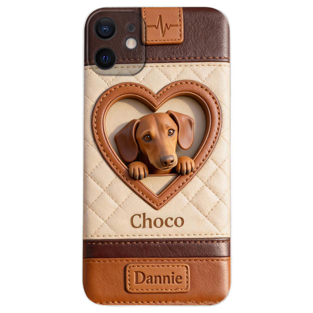 Custom From Any Photo - Personalized Dog Leather Phone Case