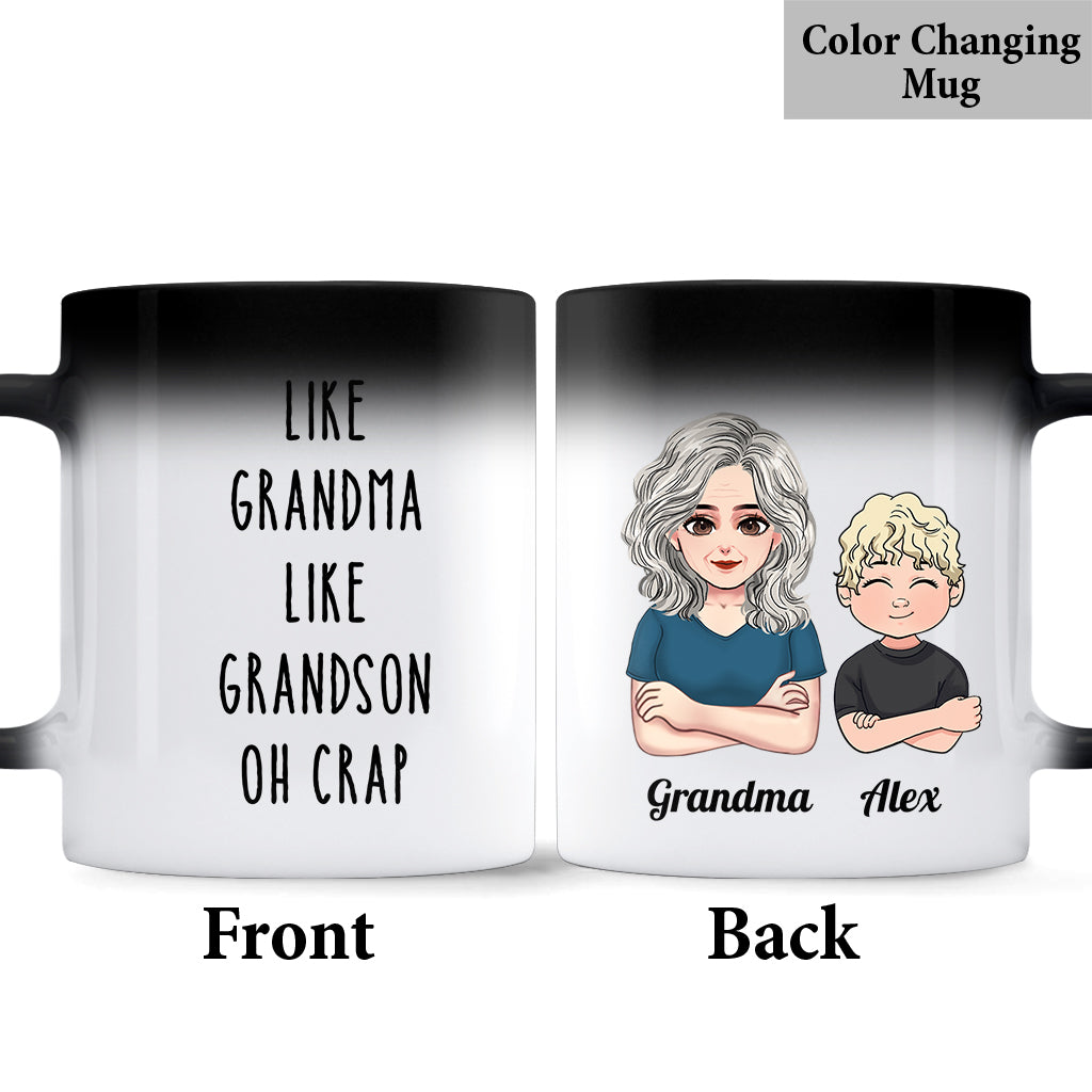 Like Mother Like Daughter Oh Crap - Family gift for aunt, mom, grandma - Personalized Mug