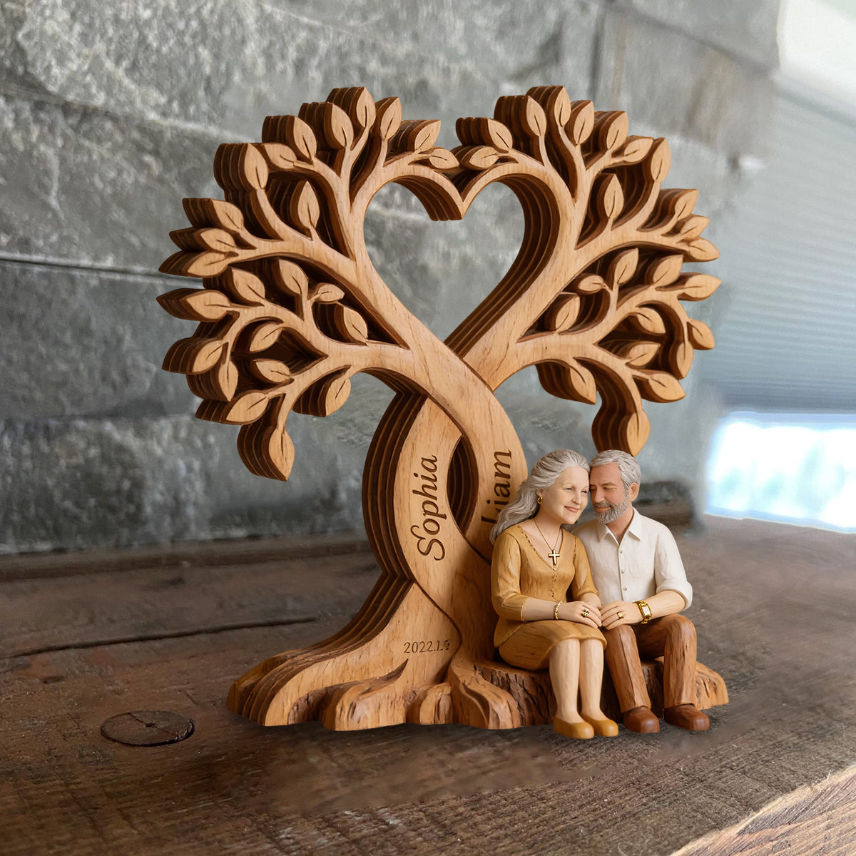 Custom Any Photo - Personalized Couple Custom Shaped Wood Plaque