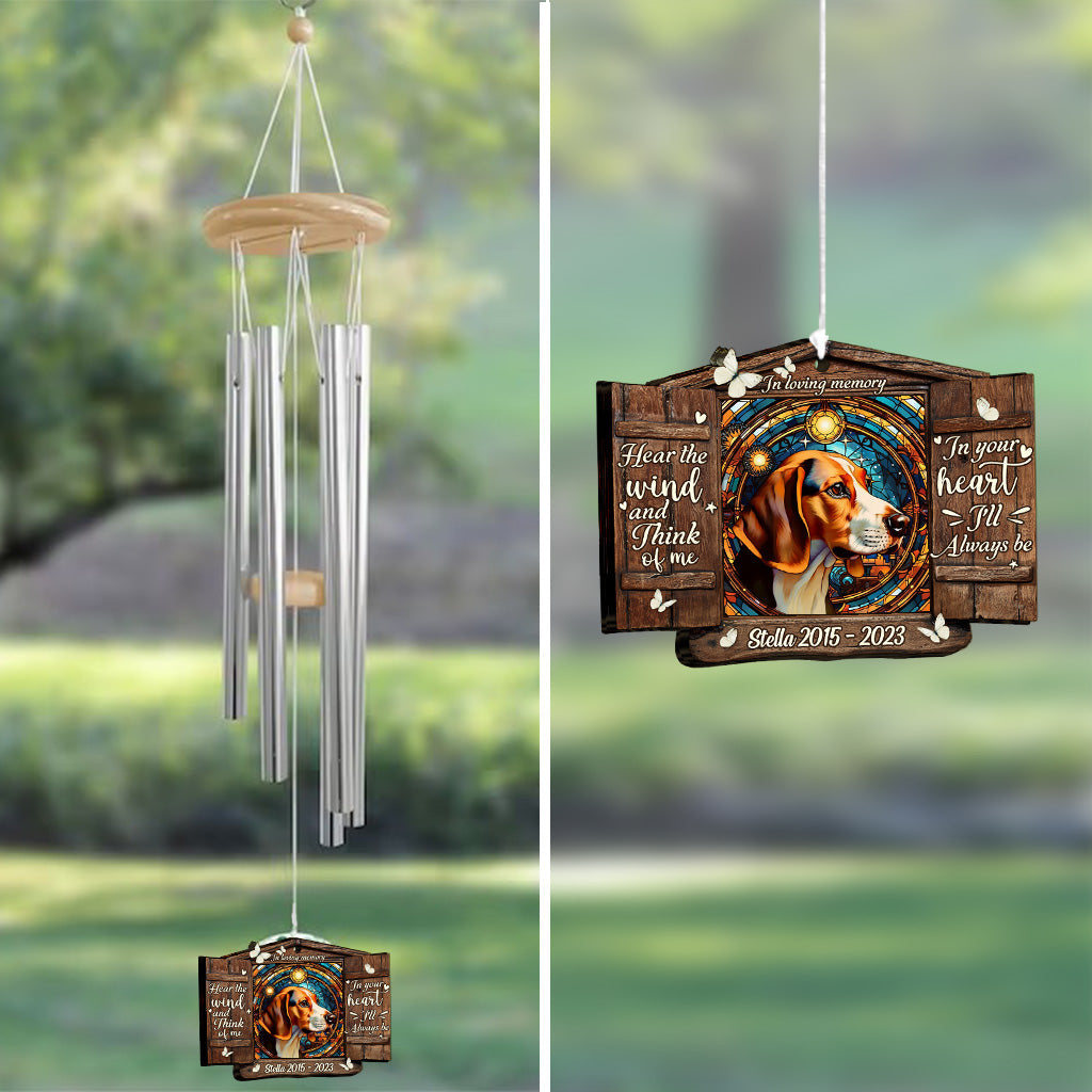 Hear The Wind And Think Of Me - Personalized Dog Wind Chime