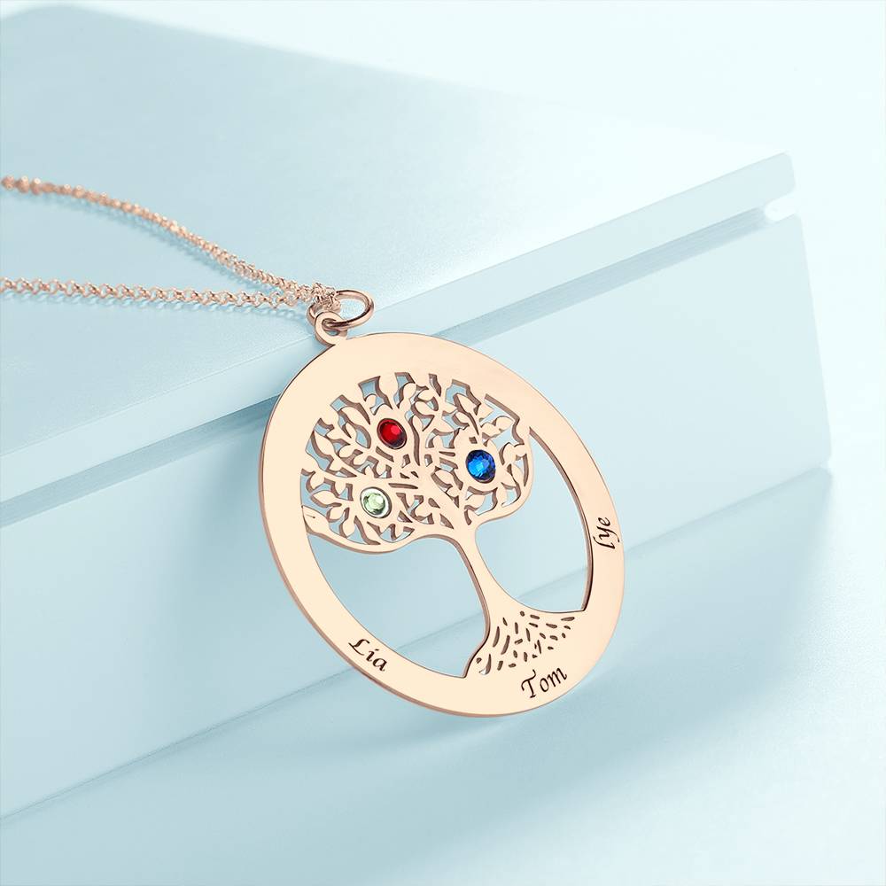 Personalized Family Tree Necklace With Birthstone