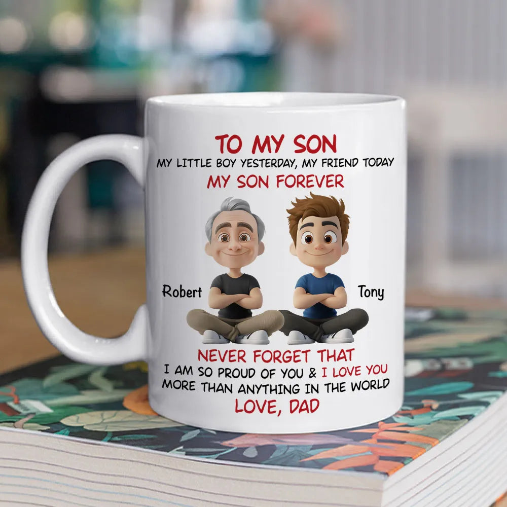 Mug with To My Son Theme, High Clarity, Heartwarming Gift for Son from Dad